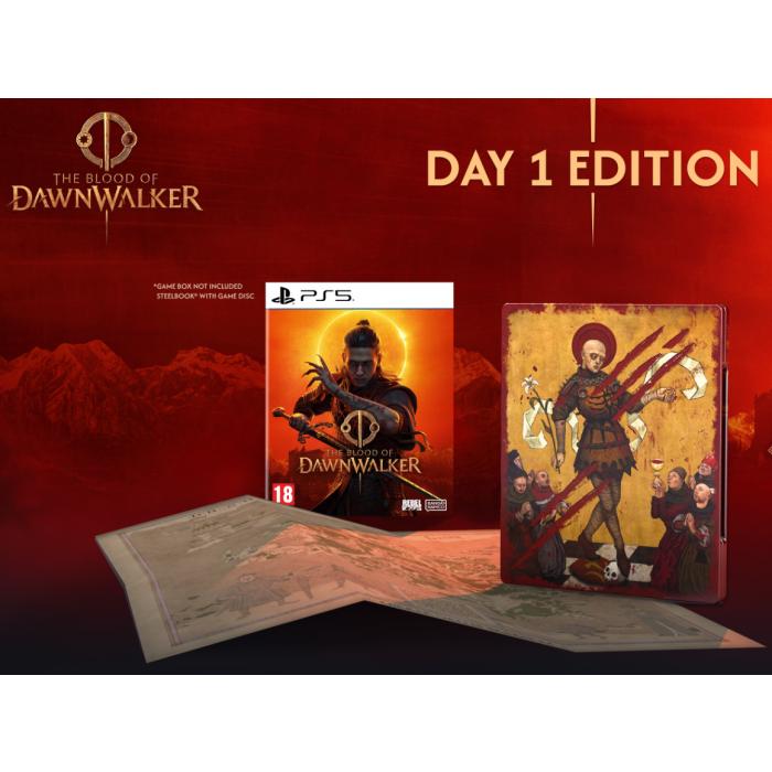 Carátula de The Blood of Dawnwalker Day One Edition para PS5 (edición PAL España)