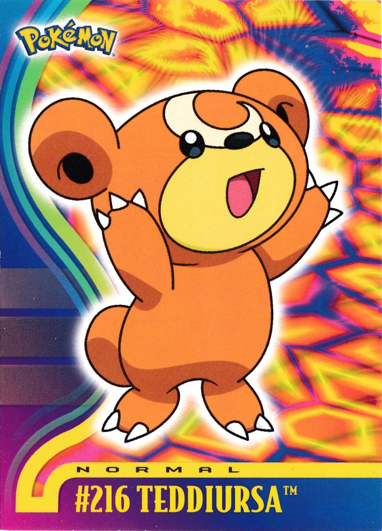 Teddiursa #216 Pokemon 2001 Topps Johto