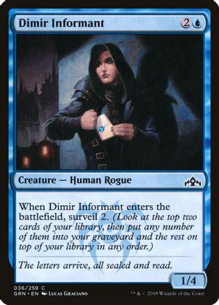 Dimir Informant #036 Magic Guilds of Ravnica