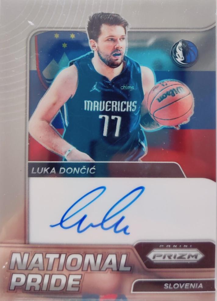 Luka Doncic #NPS-LD Basketball Cards 2021 Panini Chronicles National Pride Signatures