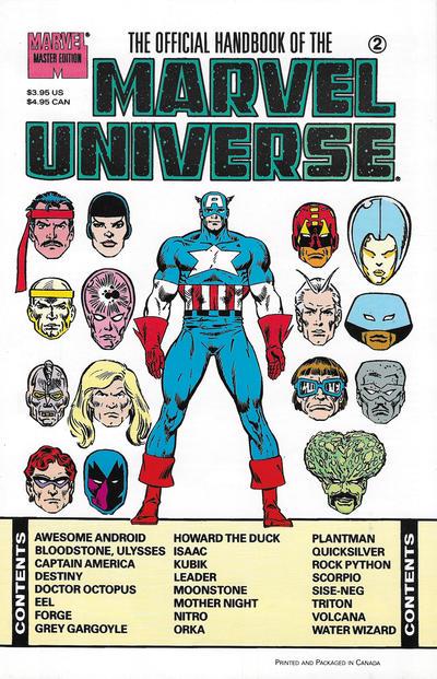 Official Handbook of the Marvel Universe #2 (1991) Comic Books Official Handbook of the Marvel Universe