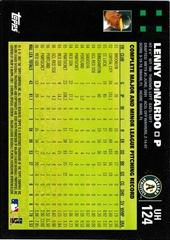 Back Of Card | Lenny DiNardo Baseball Cards 2007 Topps Update & Highlights