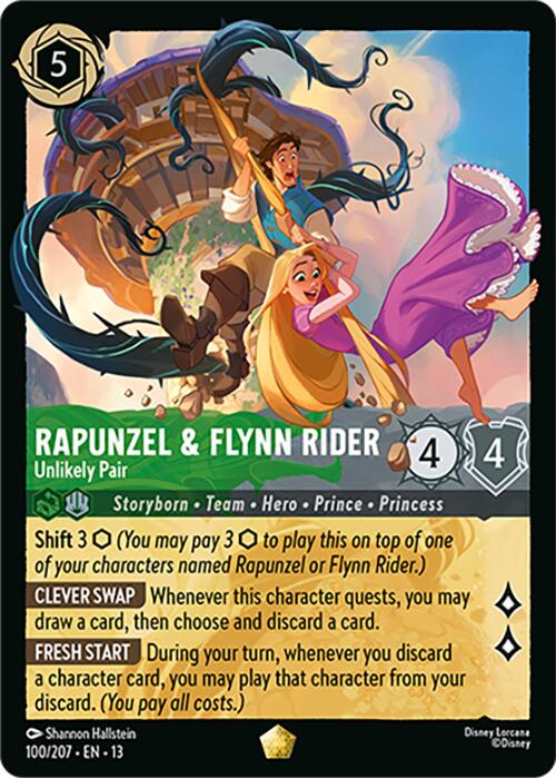 flynn rider lorcana card His Own Biggest Fan EN2 082 NM Disney TCG you gain 2 lore. Flynn Rider - Frenemy [Foil]