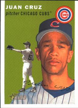 Juan Cruz #55 Baseball Cards 2003 Topps Heritage