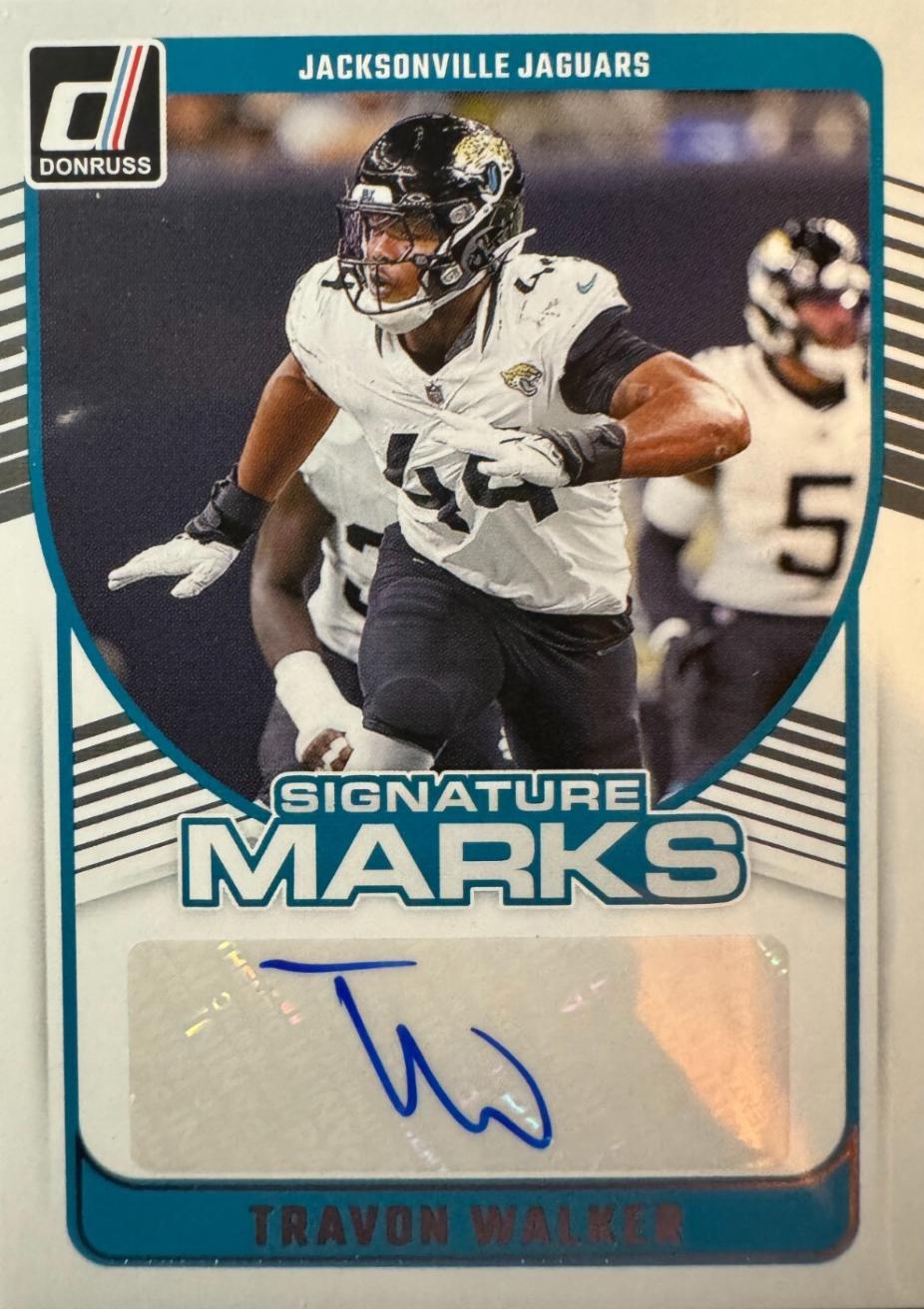 Travon Walker #SMA-TWA 2024 Panini Donruss Signature Marks Football