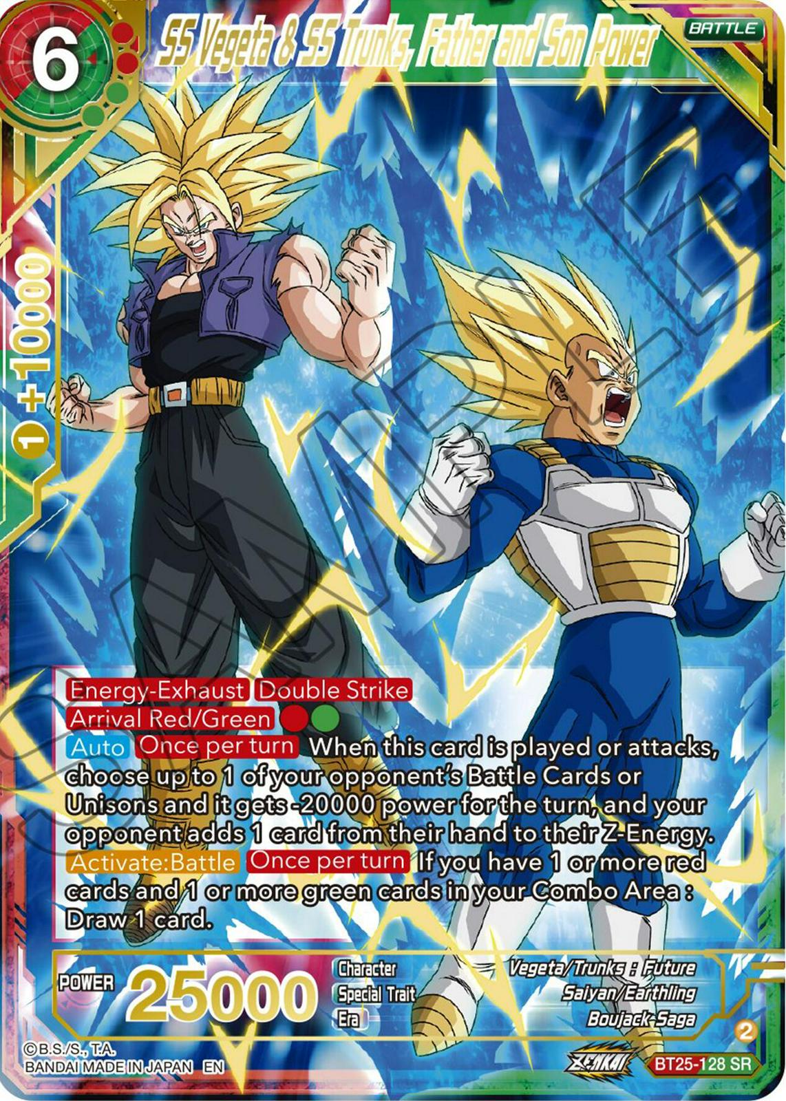 SS Vegeta & SS Trunks, Father and Son Power BT25-128 Dragon Ball Super Legend of the Dragon Balls