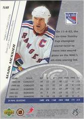 Back Of Card | Mark Messier Hockey Cards 2003 Upper Deck Ice