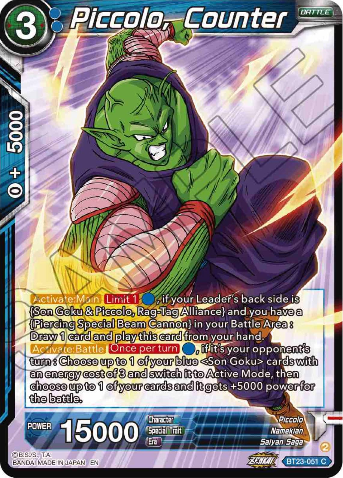 Piccolo, Counter BT23-051 Dragon Ball Super Perfect Combination