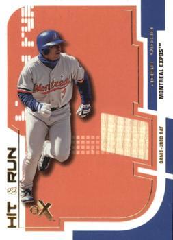 Jose Vidro Baseball Cards 2002 Fleer EX Hit & Run Game Bat