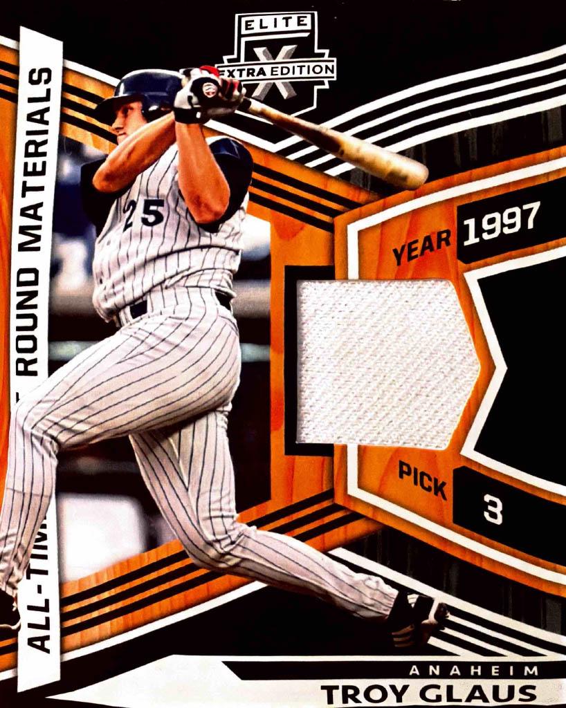 Troy Glaus #ATFM-TG 2021 Panini Elite Extra Edition All Time First Round Materials Baseball