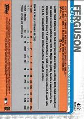 Back Of Card | Caleb Ferguson Baseball Cards 2019 Topps