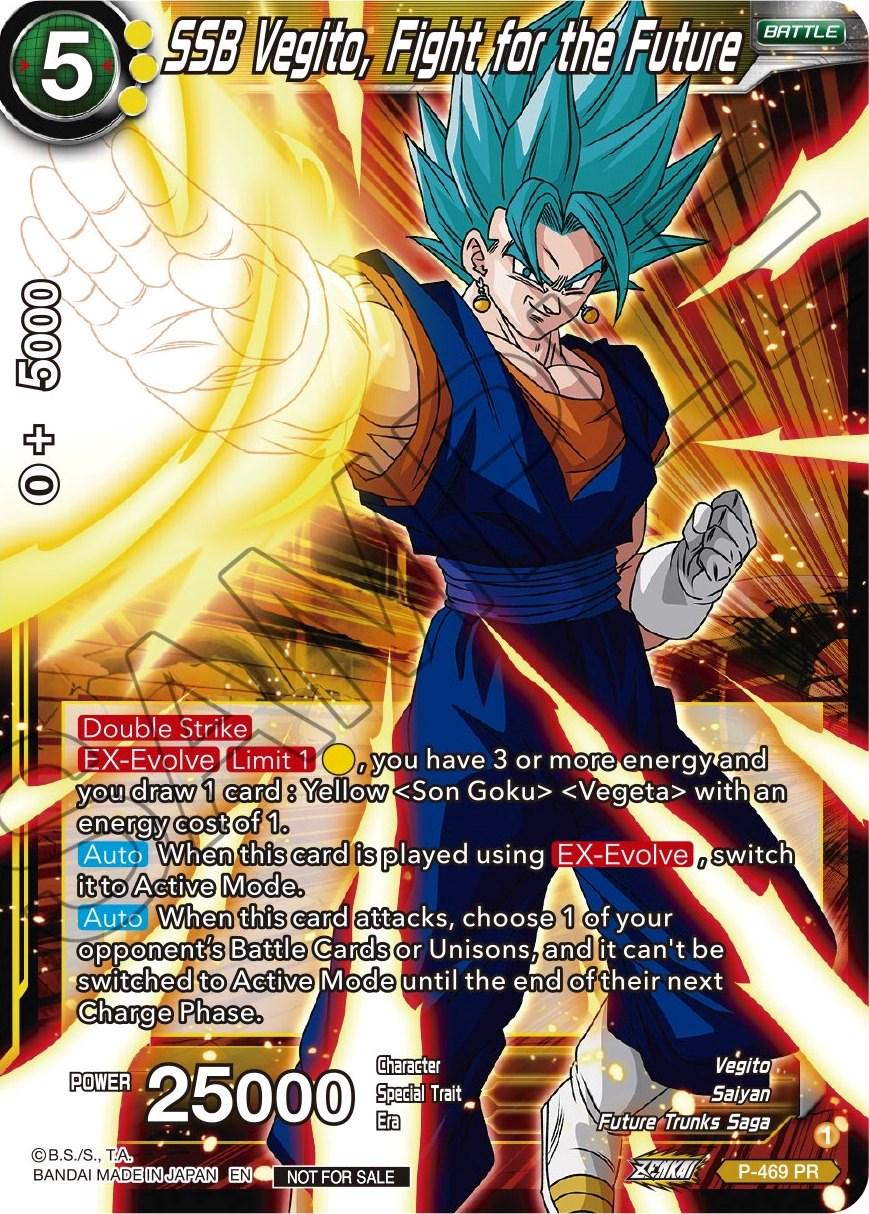 SSB Vegito, Fight for the Future P-469 Dragon Ball Fusion World Promos