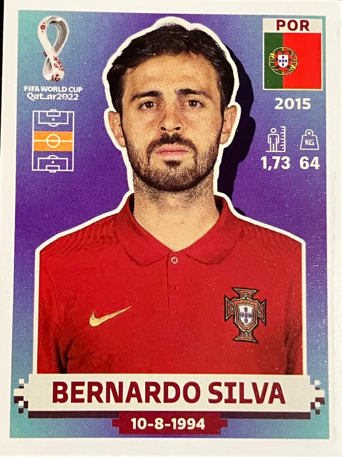 Bernardo Silva #POR11 2022 Panini World Cup Qatar Stickers Soccer