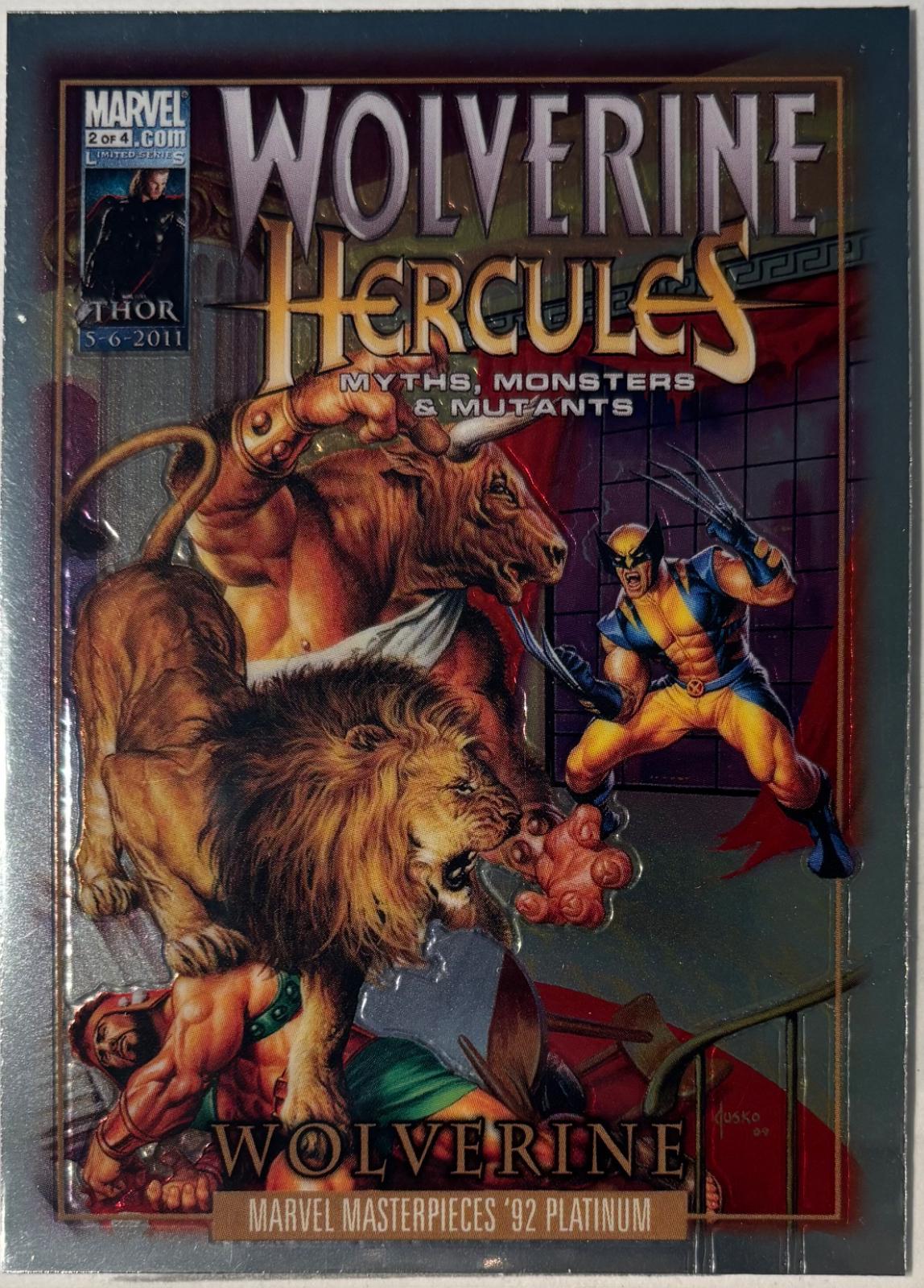 Wolverine / Hercules 1 #FC-6 Marvel 2024 SkyBox Masterpieces ’92 Platinum Fantastic Cover