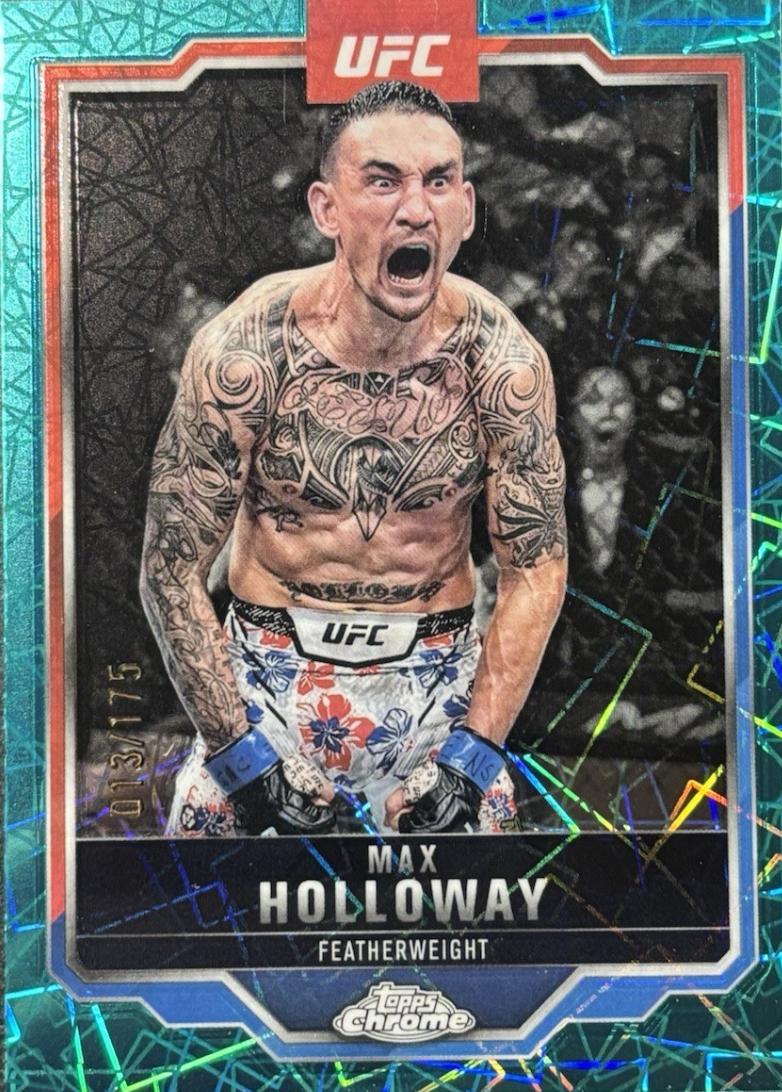 Max Holloway [Teal Lazer Refractor] #100 Prices | 2025 Topps Chrome UFC ...