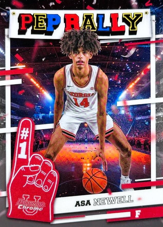 Asa Newell #PR-3 Basketball Cards 2024 Bowman Chrome University Pep Rally