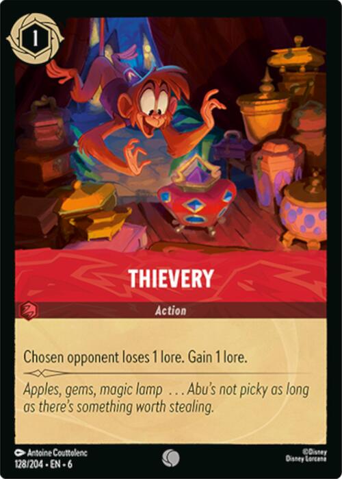 Thievery [Foil] #128 Prices | Lorcana Azurite Sea | Lorcana Cards