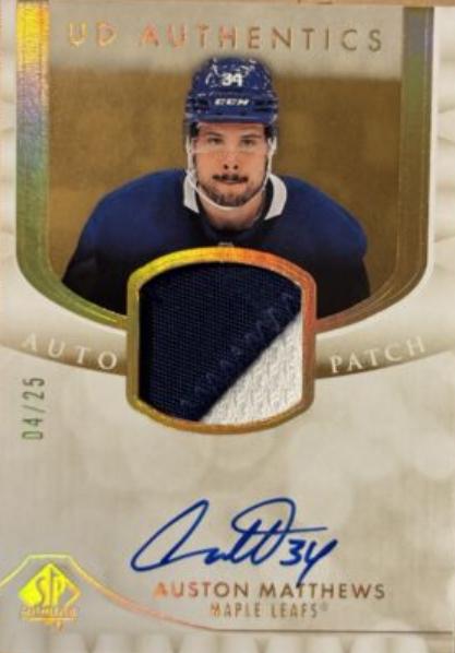 Auston Matthews #UDAP-AM Hockey Cards 2023 SP Authentic UD Auto Patch
