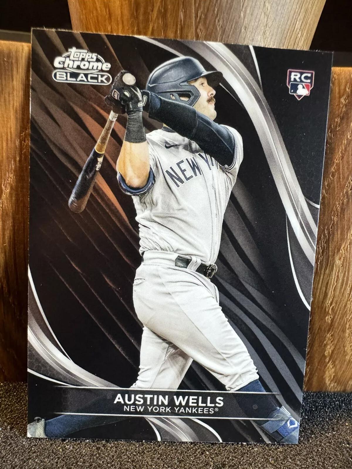 Austin Wells #8 Baseball Cards 2024 Topps Chrome Black