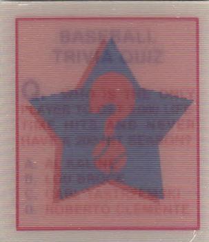 Baseball Trivia Quiz #44 1986 Sportflics Magic Motion Trivia Quiz Baseball