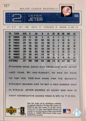 Derek Jeter #127 [Back]  | Derek Jeter Baseball Cards 2002 Upper Deck