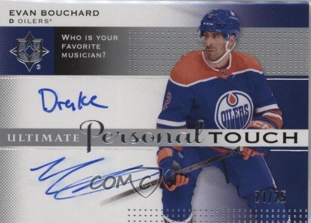 Evan Bouchard #PTS-EB 2024 Ultimate Collection Personal Touch Signatures Hockey