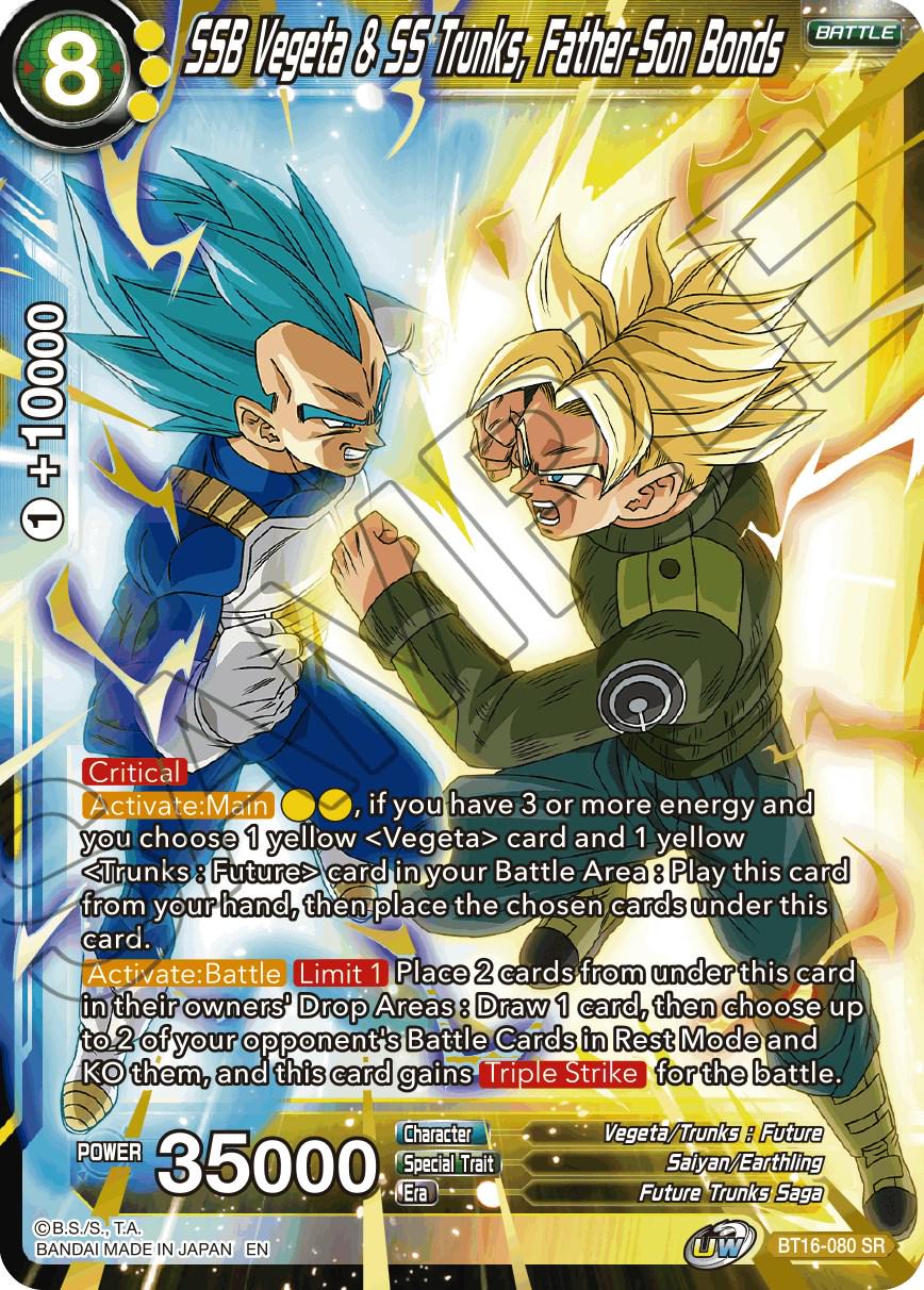 SSB Vegeta & SS Trunks, Father-Son Bonds BT16-080 Dragon Ball Super Realm of the Gods