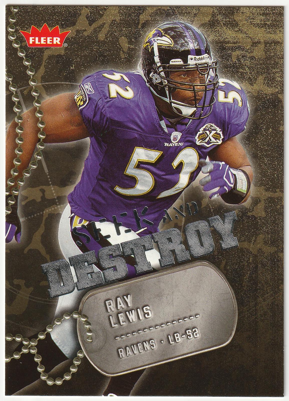 Ray Lewis #SDRL Football Cards 2006 Fleer Seek and Destroy