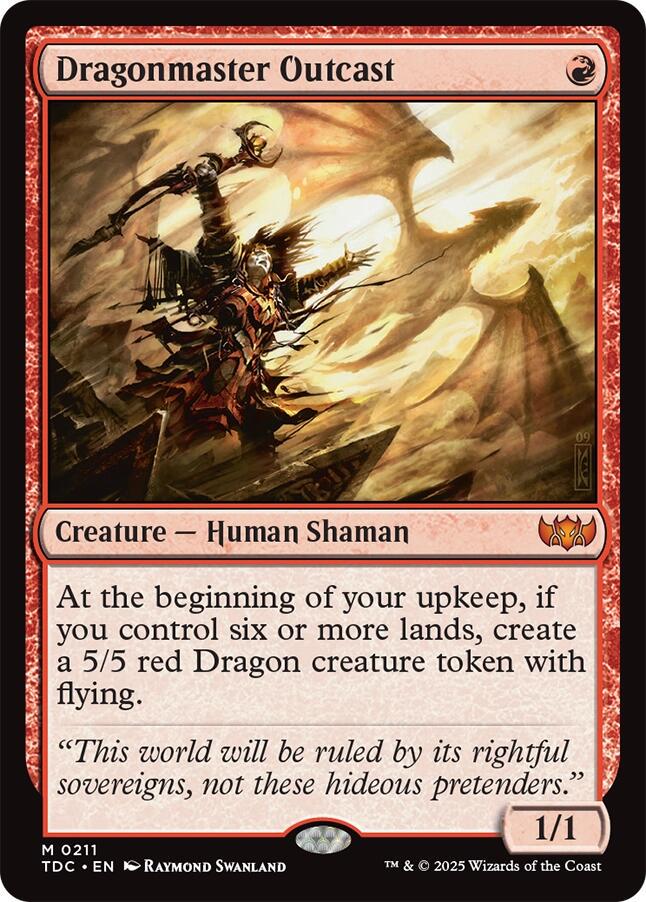 Dragonmaster Outcast #211 Magic Tarkir: Dragonstorm Commander