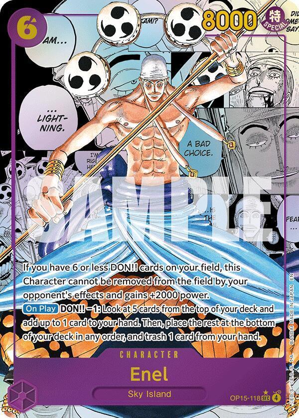 PSA10 2026 ONE PIECE OP15 JP エネル #118 ☆SALE☆エネル【SEC】{OP15-118} - カードラッシュ ワンピース