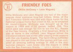 Back | Willie McCovey / Leon Wagner Baseball Cards 1964 Topps