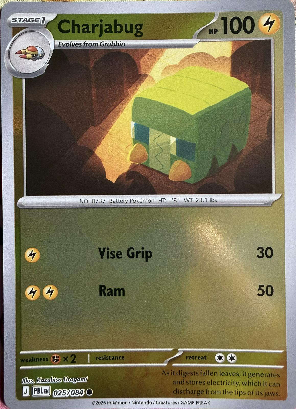 Charjabug [Reverse Holo] #25 from Pokemon Pitch Black