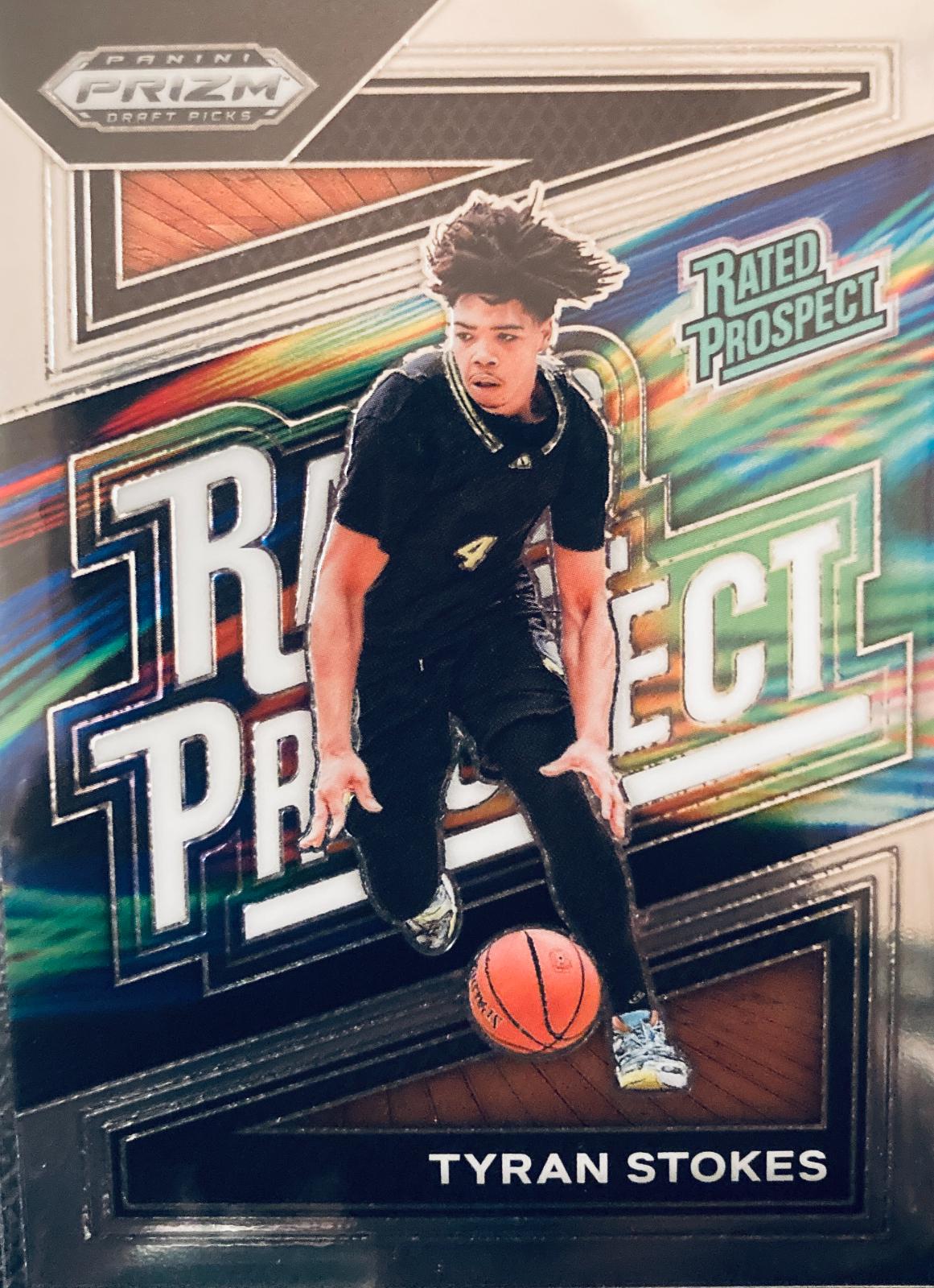 Tyran Stokes #8 Basketball Cards 2024 Prizm Draft Picks Rated Prospect
