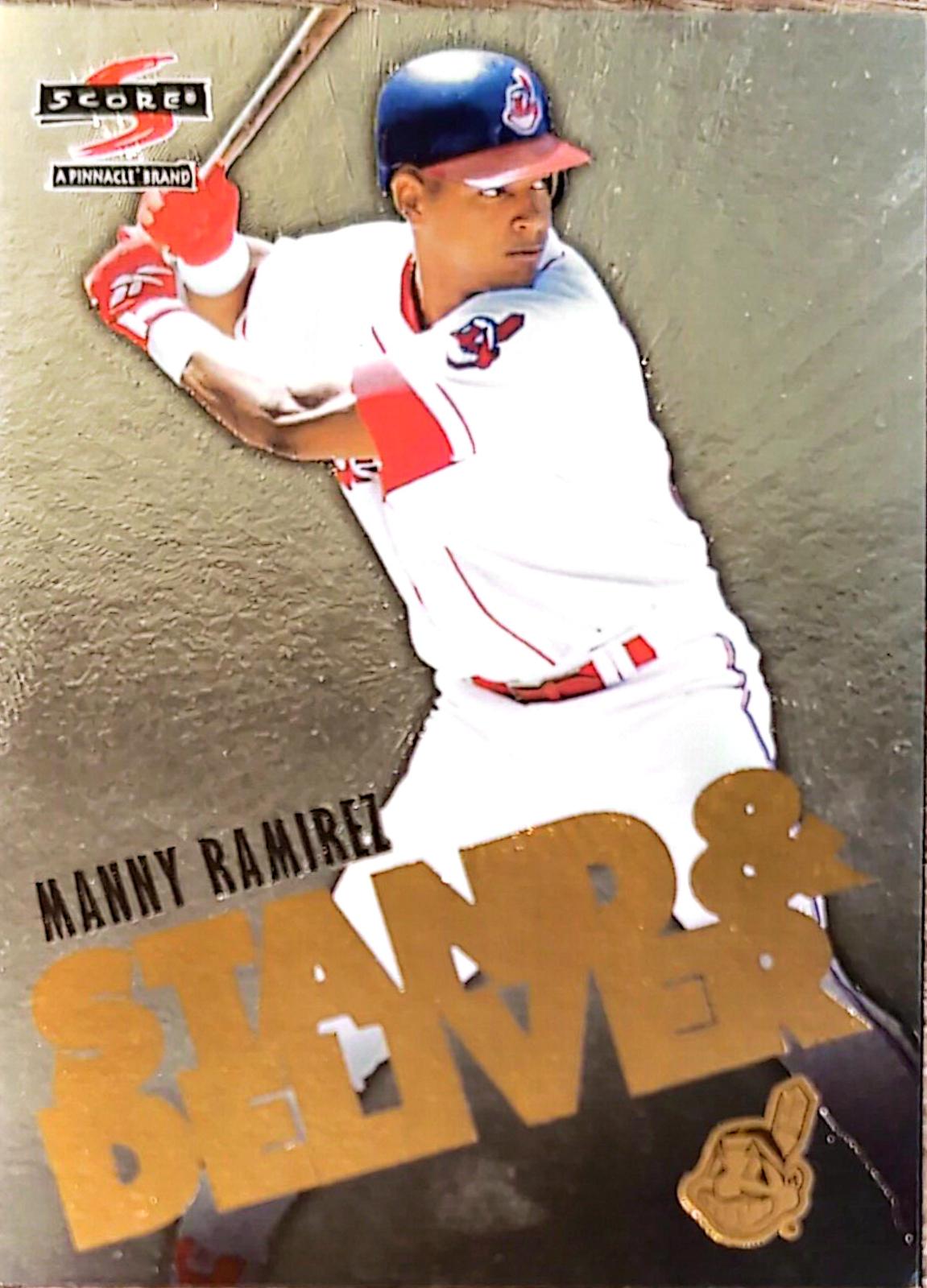 Manny Ramirez #17 Baseball Cards 1997 Panini Score Stand & Deliver