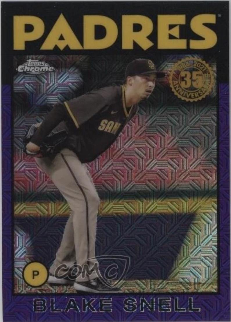 Blake Snell #86TC-94 2021 Topps 1986 Chrome Silver Pack Baseball