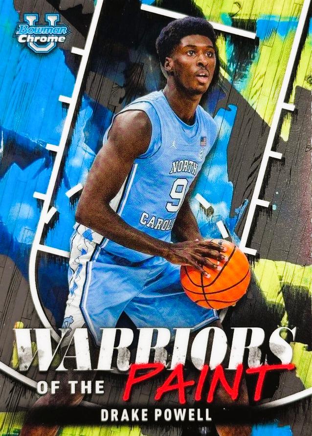 Drake Powell #WP-15 Basketball Cards 2024 Bowman Chrome University Warriors of the Paint