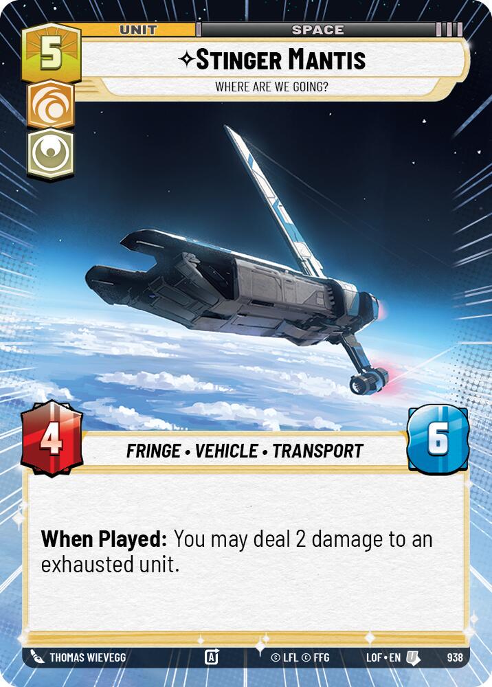Stinger Mantis - Where Are We Going? [Hyperspace Foil] #938