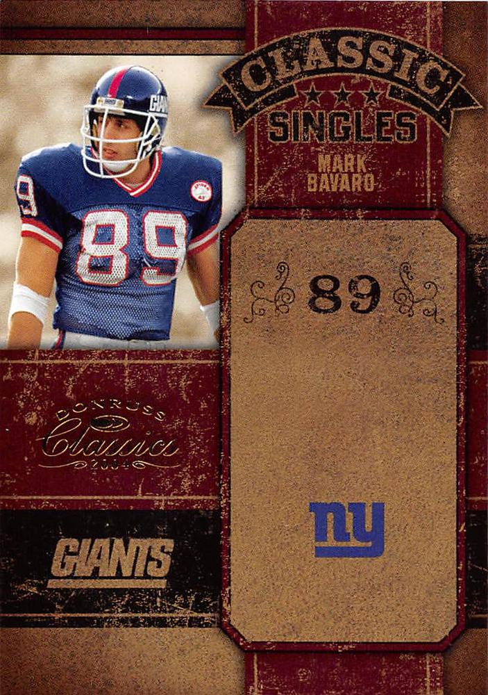 Mark Bavaro #CS-20 2004 Donruss Classics Classic Football