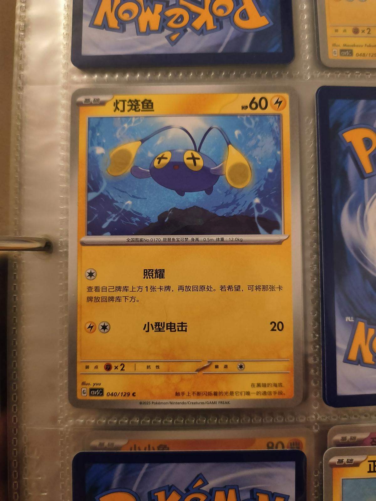 Chinchou, CSV5C card number 40