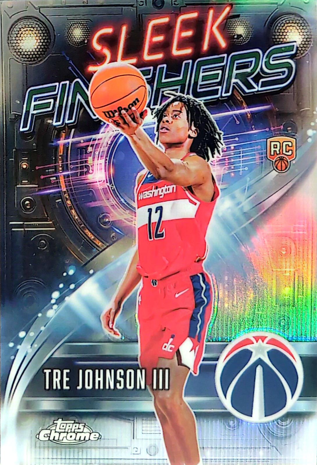 2025 Topps Chrome Sleek Finishers Tre Johnson III [Refractor] #SF-26 card
