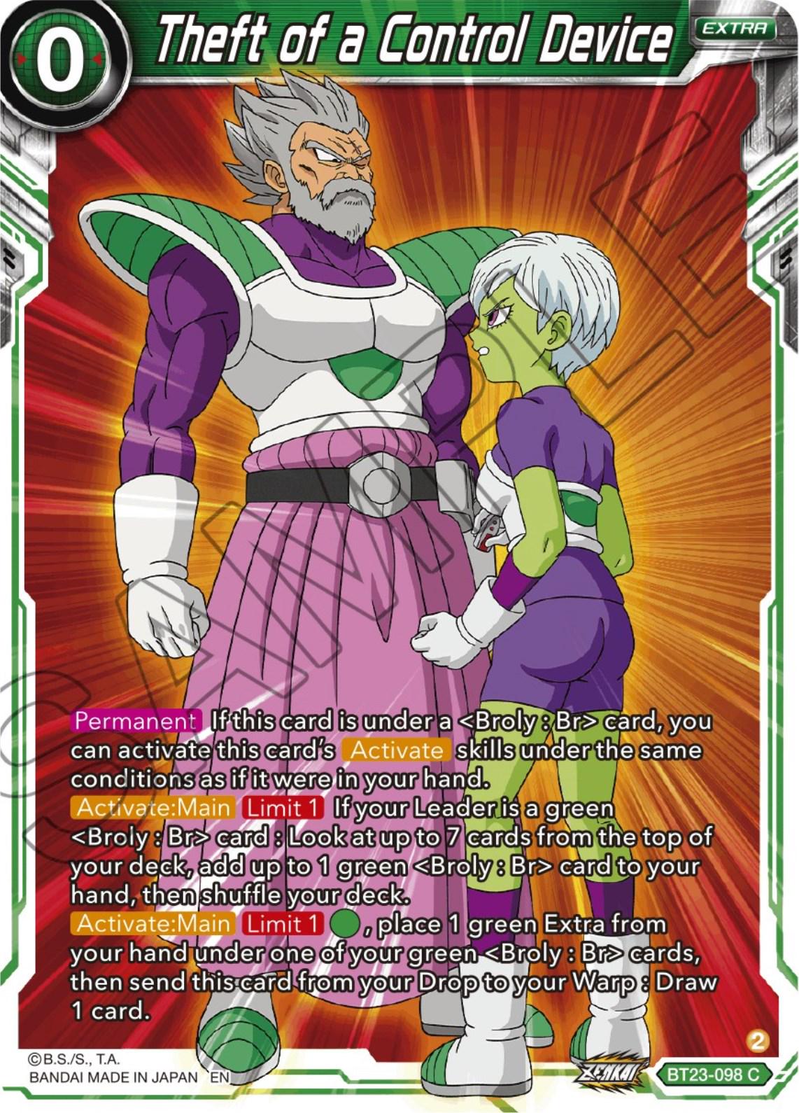 Theft of a Control Device BT23-098 Dragon Ball Super Perfect Combination