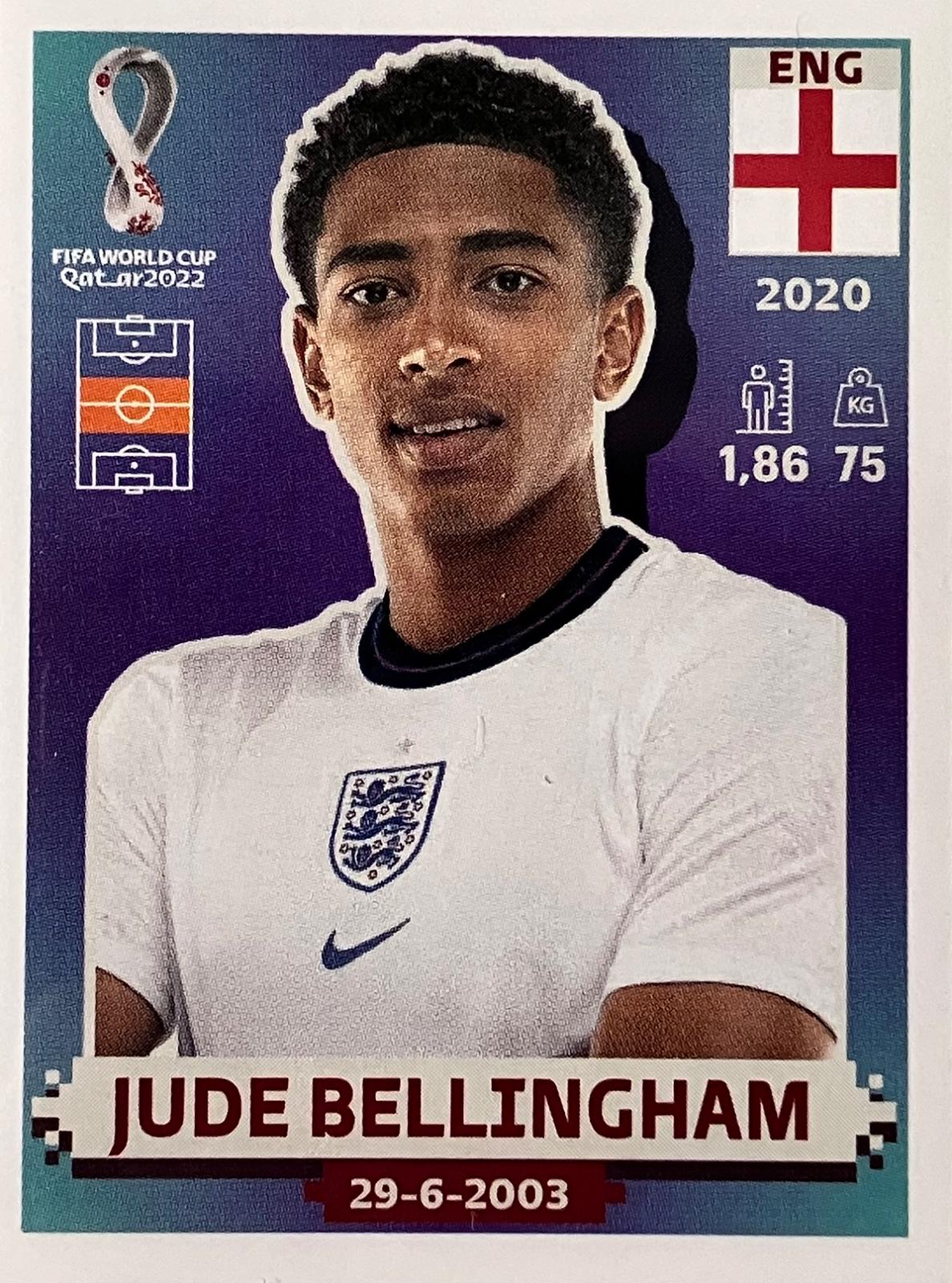 Jude Bellingham #ENG11 Prices | 2022 Panini World Cup Qatar Stickers ...