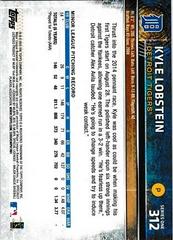 Back Of Card | Kyle Lobstein Baseball Cards 2015 Topps