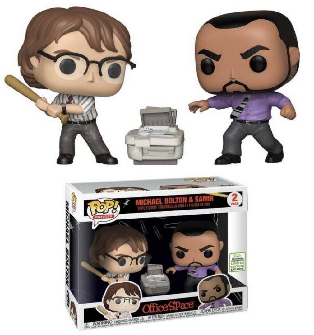 Michael Bolton & Samir 2-Pack Office Space Funko Pop Spring Convention Convention exclusive box and figure