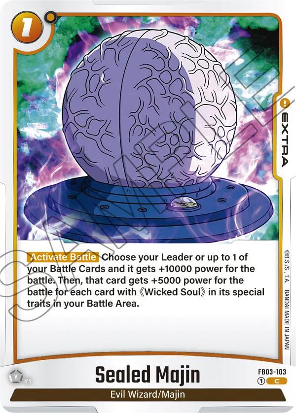 Sealed Majin FB03-103 Dragon Ball Fusion World Raging Roar