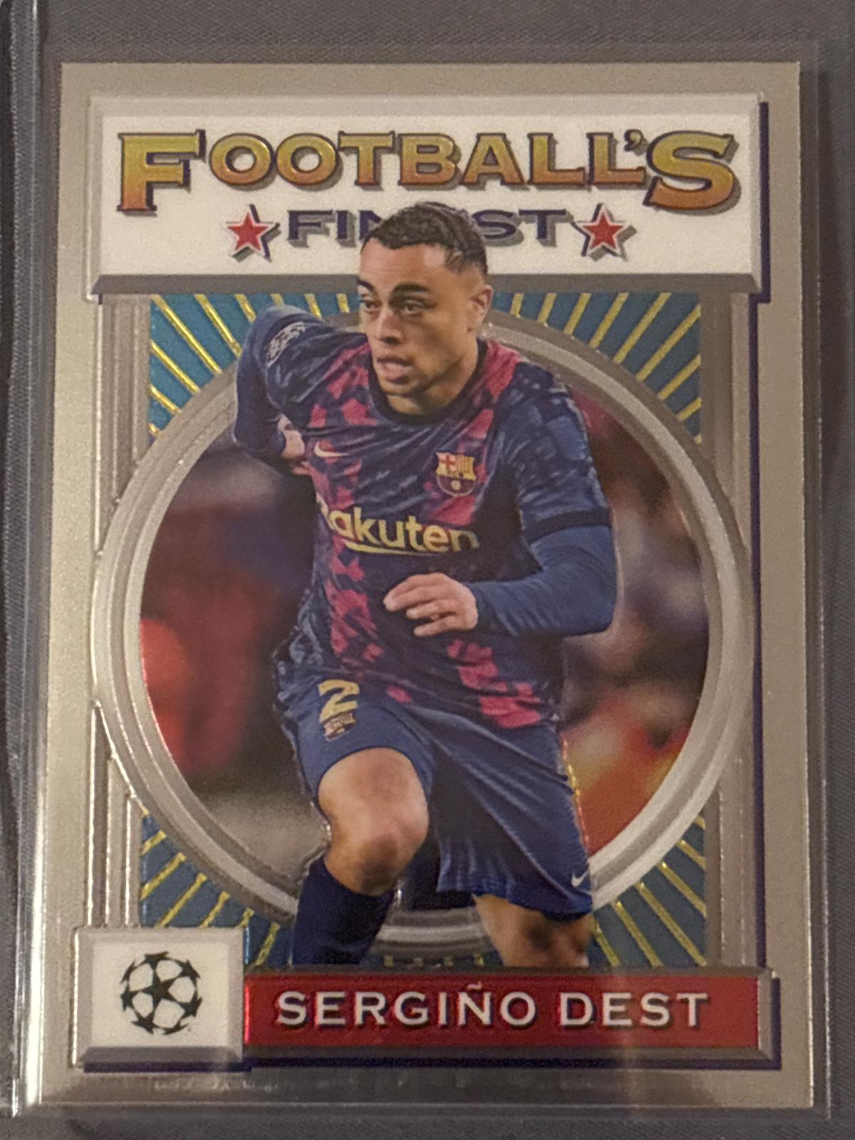 Sergino Dest #104 2021 Topps Finest Flashbacks UEFA