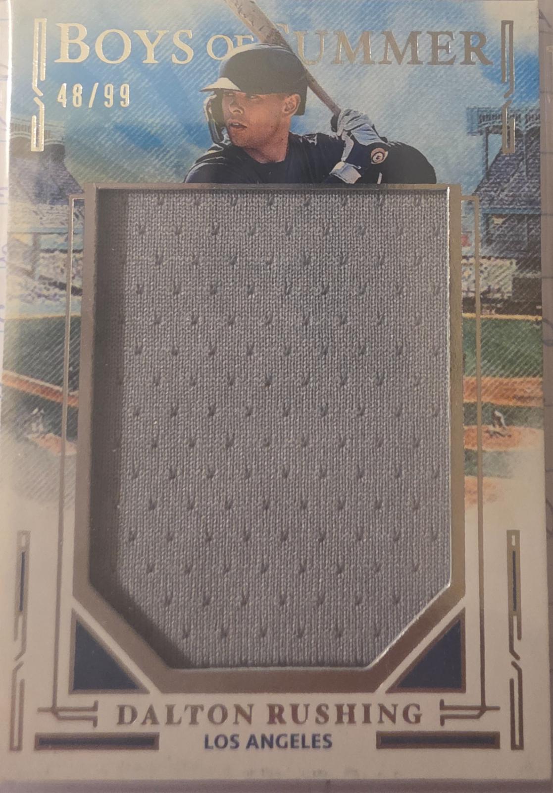 Dalton Rushing #2 2025 Panini Boys of Summer Baseball Jumbo Prospect Materials
