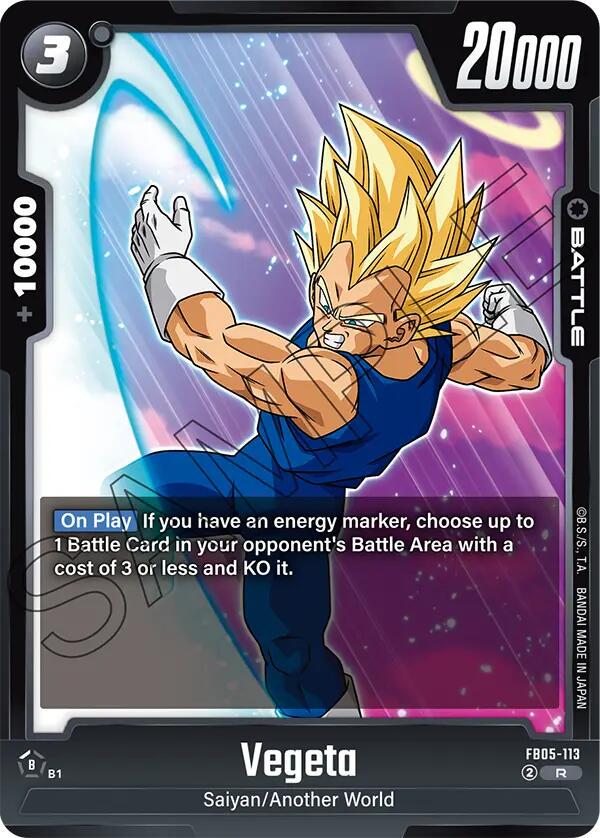 Vegeta FB05-113 Dragon Ball Fusion World New Adventure