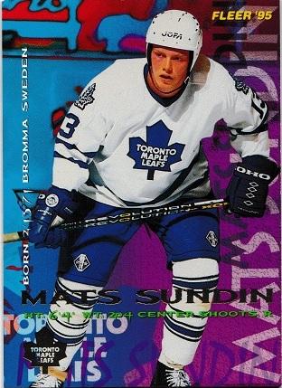 Mats Sundin #220 Hockey Cards 1994 Fleer