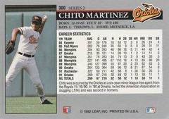 Back View | Chito Martinez Baseball Cards 1992 Leaf
